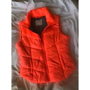NWOT Aeropostal Neon Orange/Pink Puffer Vest